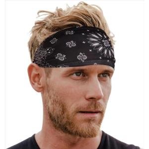imageTough Headwear Mens Sweat Bands  Athletic Headbands for MenWomen  Performance Headbands for Working Out Cycling Football  Dryzone Headband for Sports