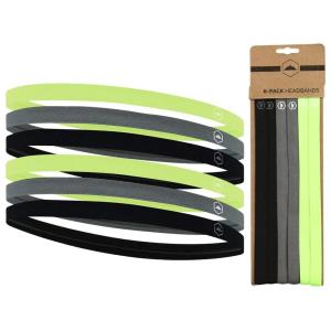 imageTough Headwear Thin Elastic Headbands Sports Headbands for Women amp Men  Mens Workout Headband  Running or Soccer Headband  6PackBlack  Gray  Yellow