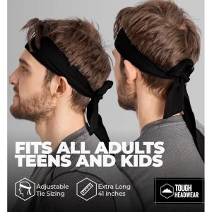 imageTough Headwear Workout Headband Set  SweatWicking Sweatbands  NonSlip Running Headband  Wide Stretchy Head Wraps