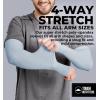 imageTough Outdoors UV Sun Protection Arm Sleeves for Men amp Women  UPF 50 Cooling Sports Compression Arm Shield wHand CoverAqua