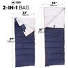 image:imageDouble Sleeping Bag Queen Size XL with Compression Sack  2 Person Sleeping Bags for Adults Couples amp Teens  Lightweight amp Waterproof for Camping Backpacking Hiking